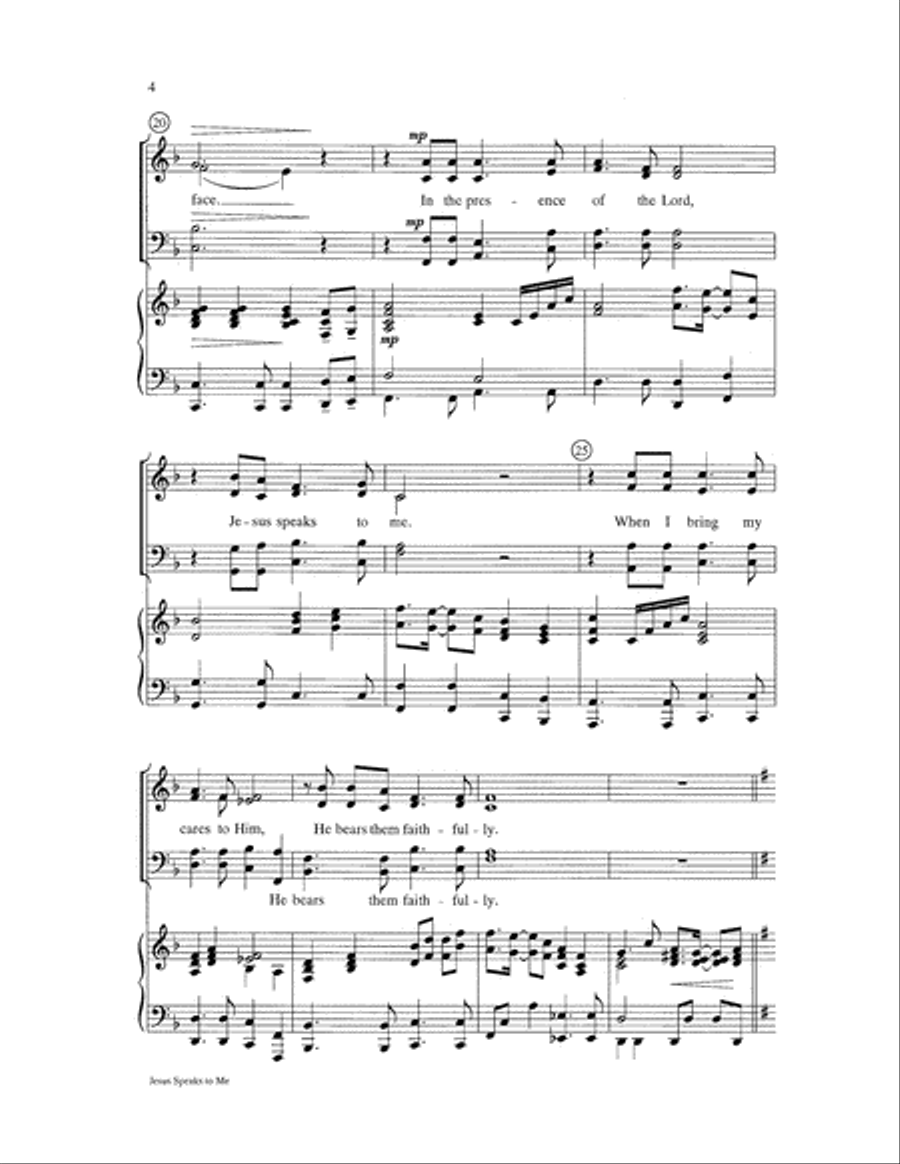 Jesus Speaks to Me Choir scores gallery preview page 4
