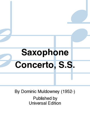 Book cover for Saxophone Concerto, S.S.
