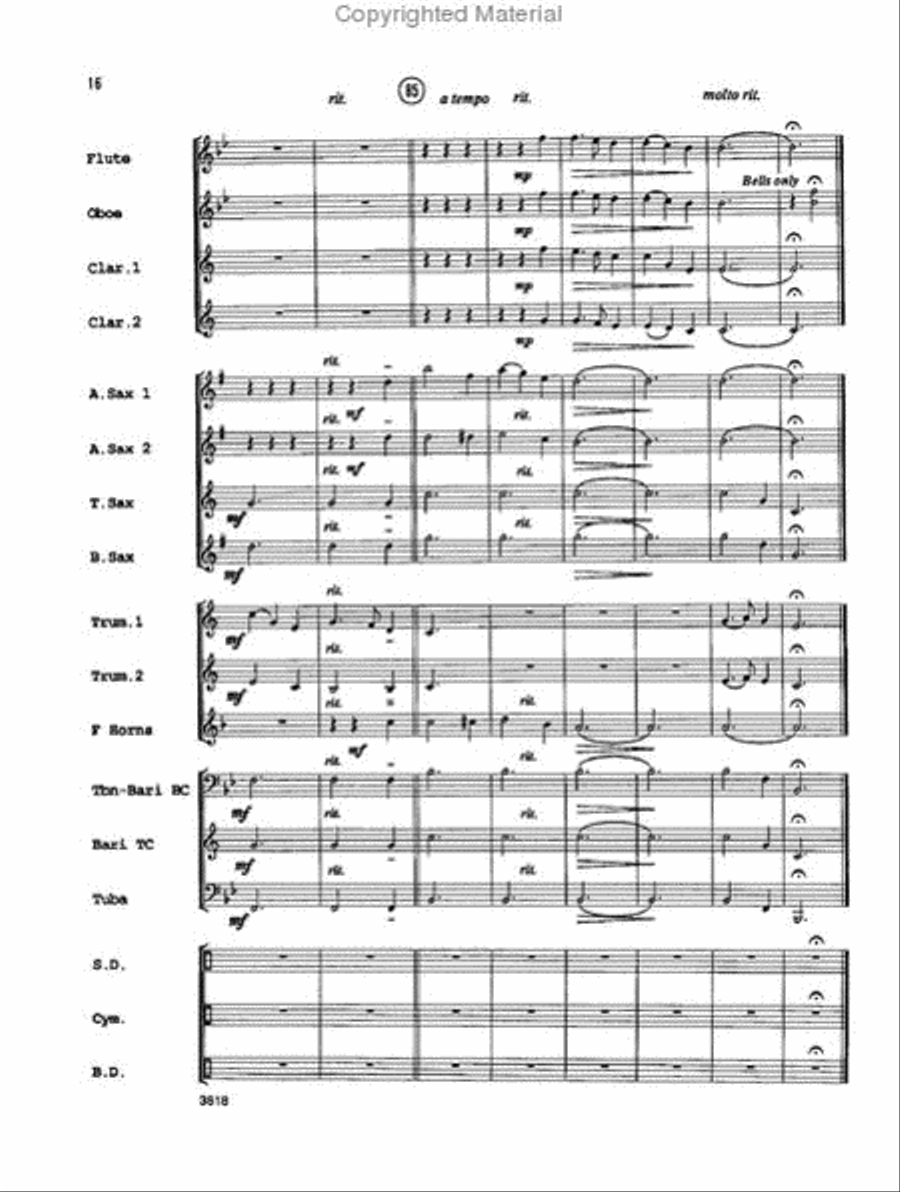 One Christmas Night Concert Band scores gallery preview page 16