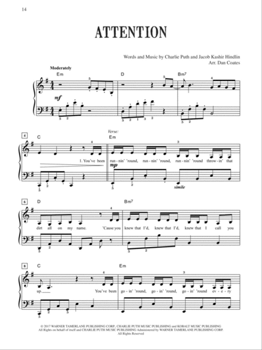 Pop Megahits Easy Piano scores gallery preview page 4