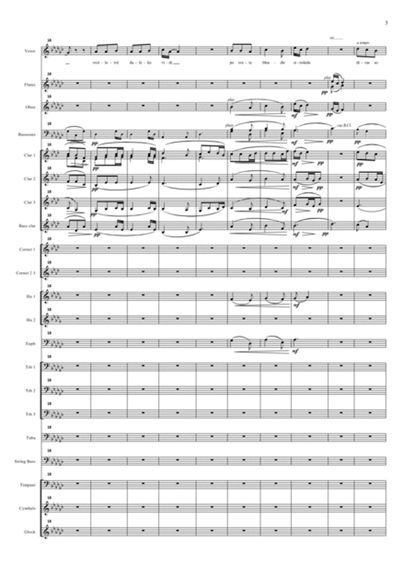Song to the moon (Rusalka) for soprano and concert band.