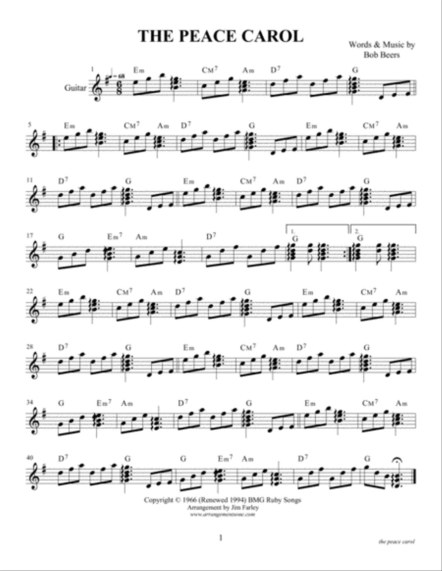 The Peace Carol 3-Part scores gallery preview page 5