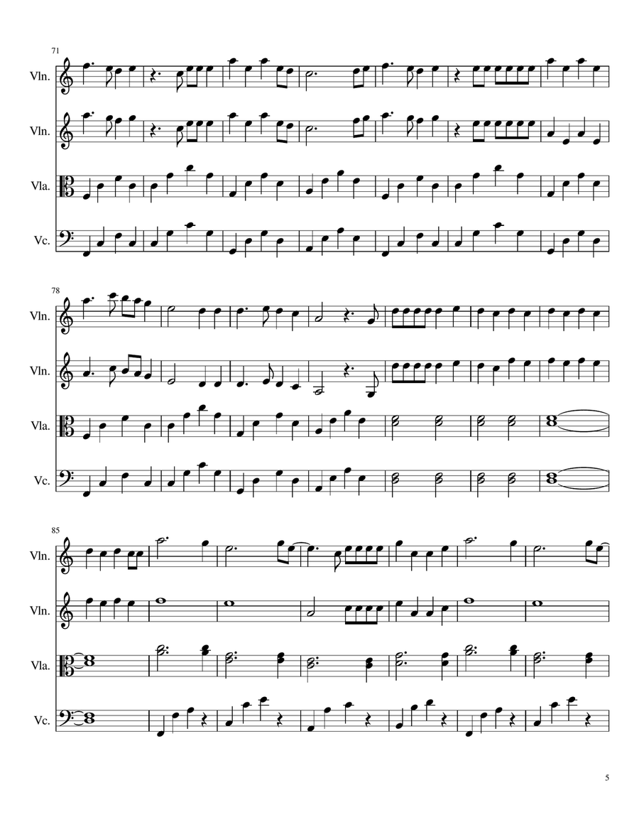 Million Reasons Million Reasons String Quartet scores gallery preview page 5