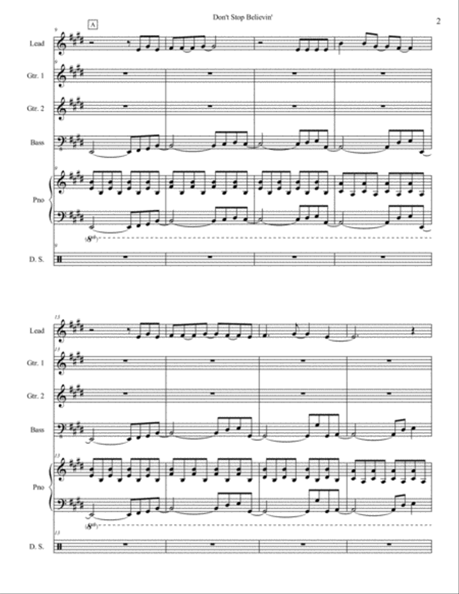 Don't Stop Believin' Small Ensemble scores gallery preview page 4