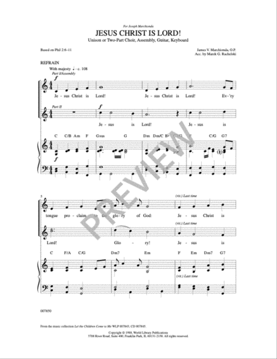 Jesus Christ is Lord! Unison Choir scores gallery preview page 5