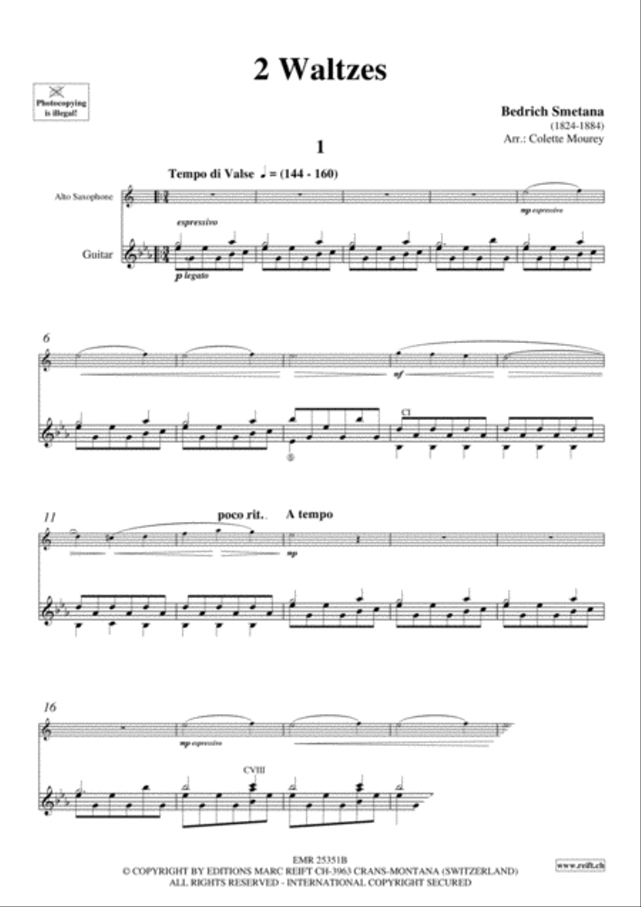 2 Waltzes 2 Waltzes Alto Saxophone scores gallery preview page 3