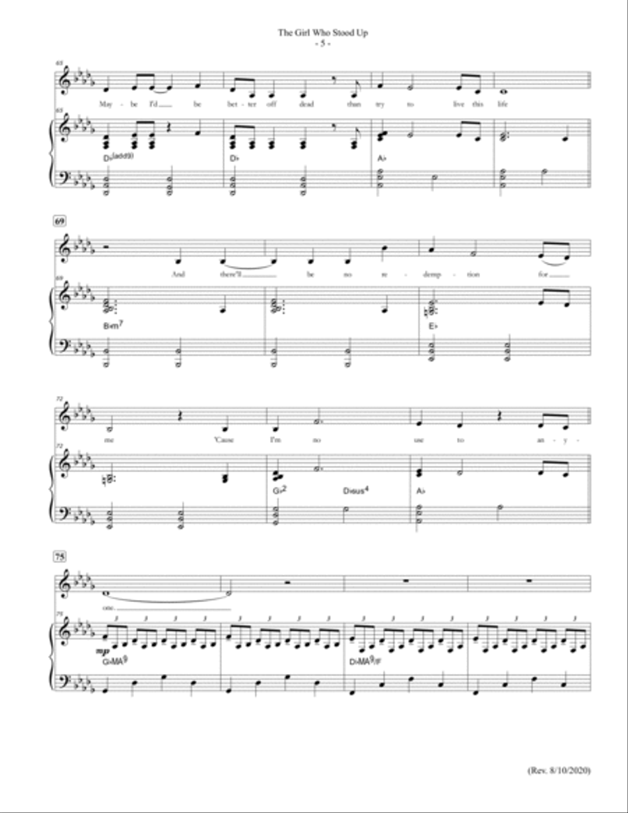 The Girl Who Stood Up The Girl Who Stood Up Voice scores gallery preview page 5