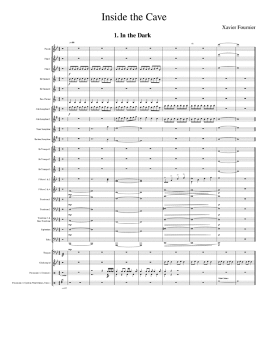 Inside the Cave Concert Band scores gallery preview page 1