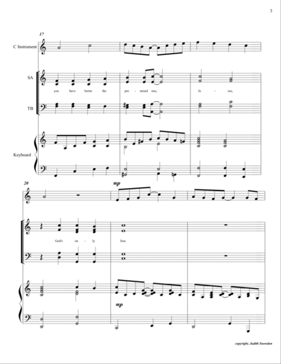 Hey Mary, Heard You Had A Baby, SATB 4-Part scores gallery preview page 3