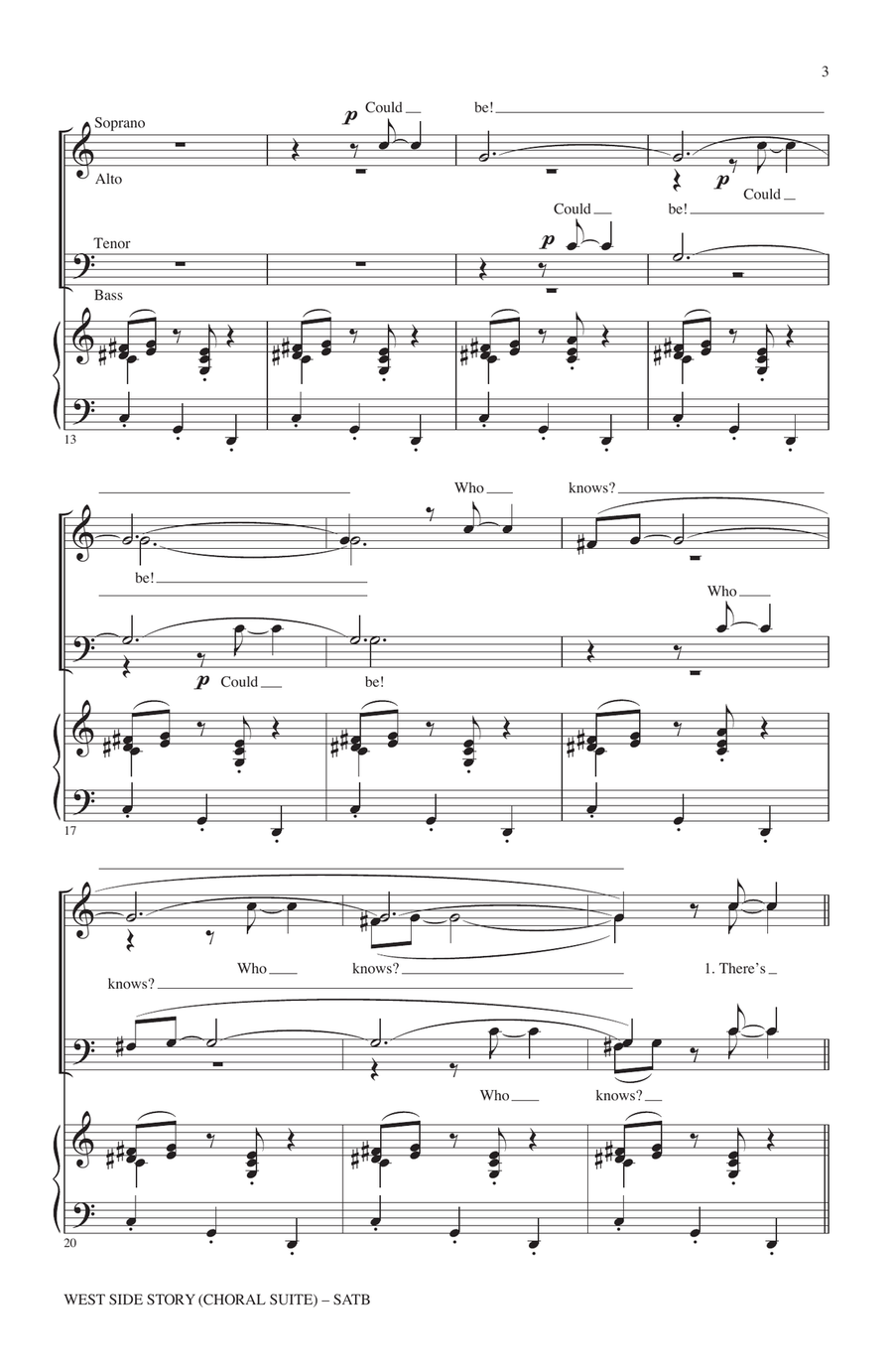 West Side Story (Choral Suite) (arr. Mac Huff) 4-Part scores gallery preview page 2