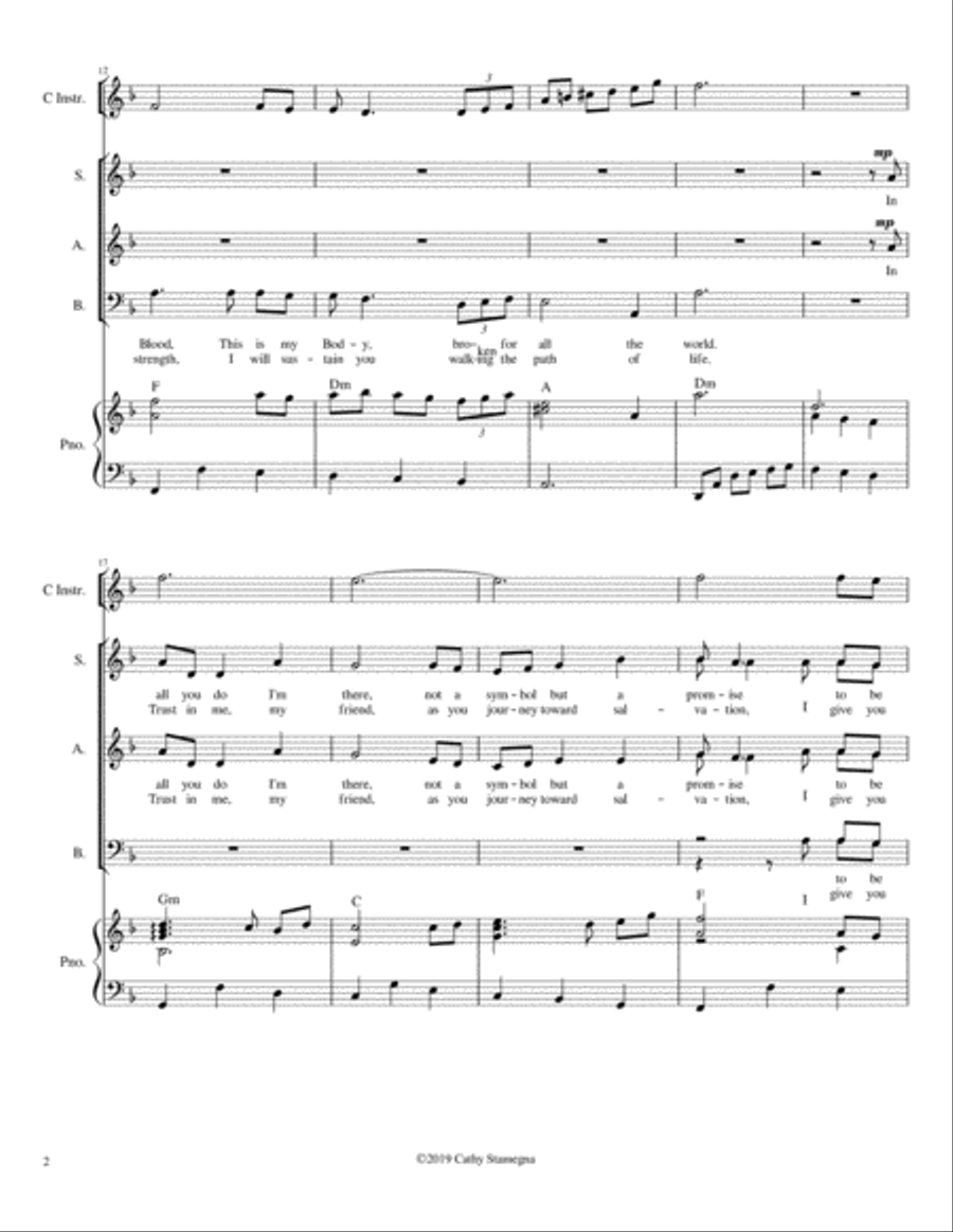 I Am the Lord (SAB Choir, Chords, Optional C Instrument, Accompanied) 3-Part scores gallery preview page 4