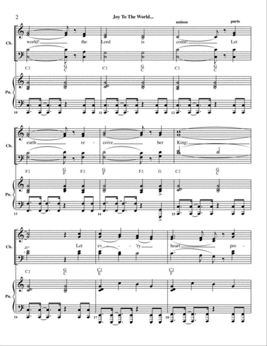 Joy To The World 4-Part scores gallery preview page 2