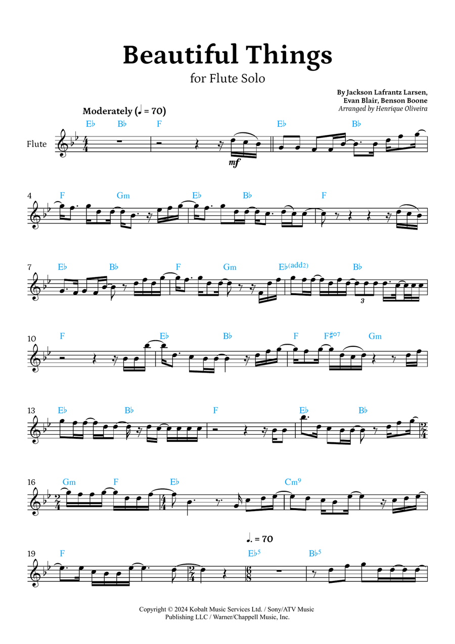 Beautiful Things Chamber Music scores gallery preview page 1