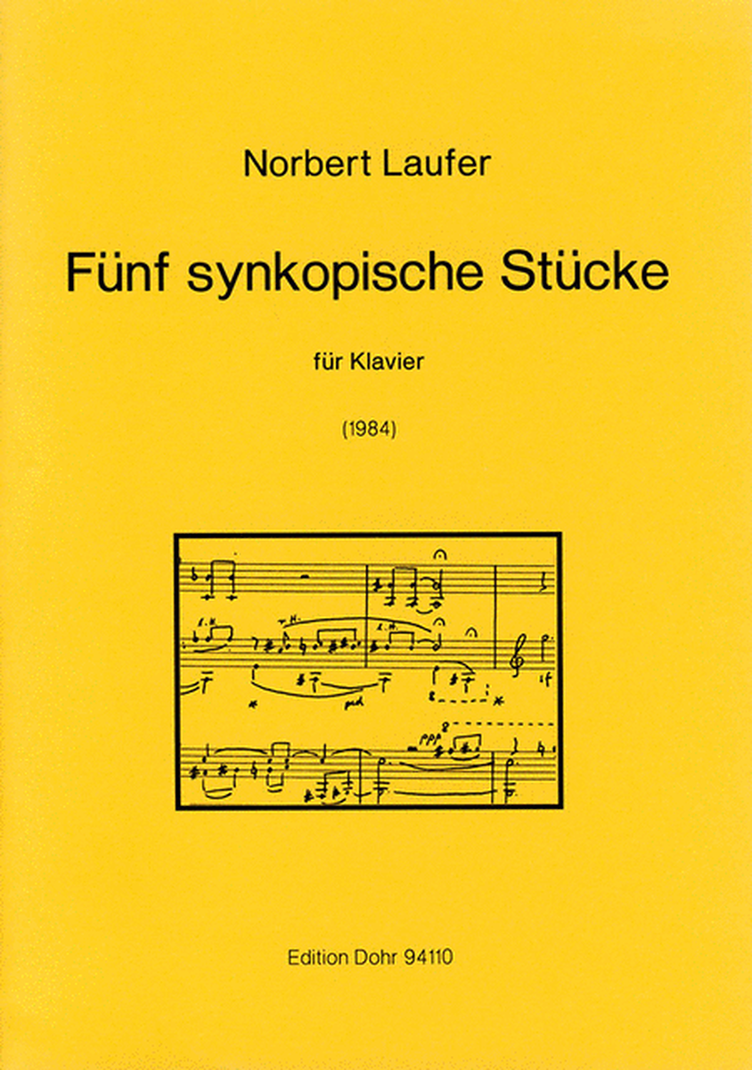 Fünf synkopische Stücke für Klavier (1984)