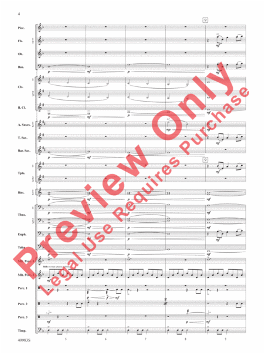 An Ancient World Concert Band scores gallery preview page 5
