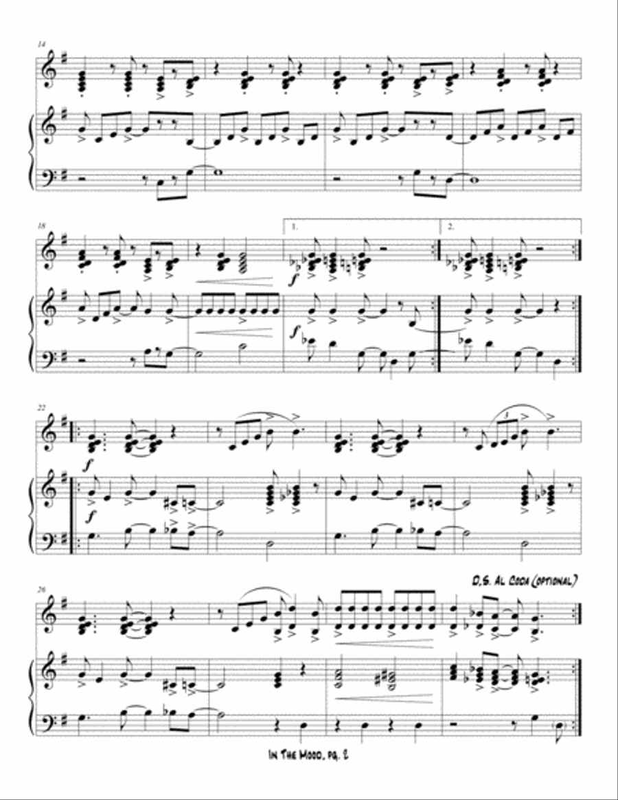 In The Mood Glockenspiel scores gallery preview page 2