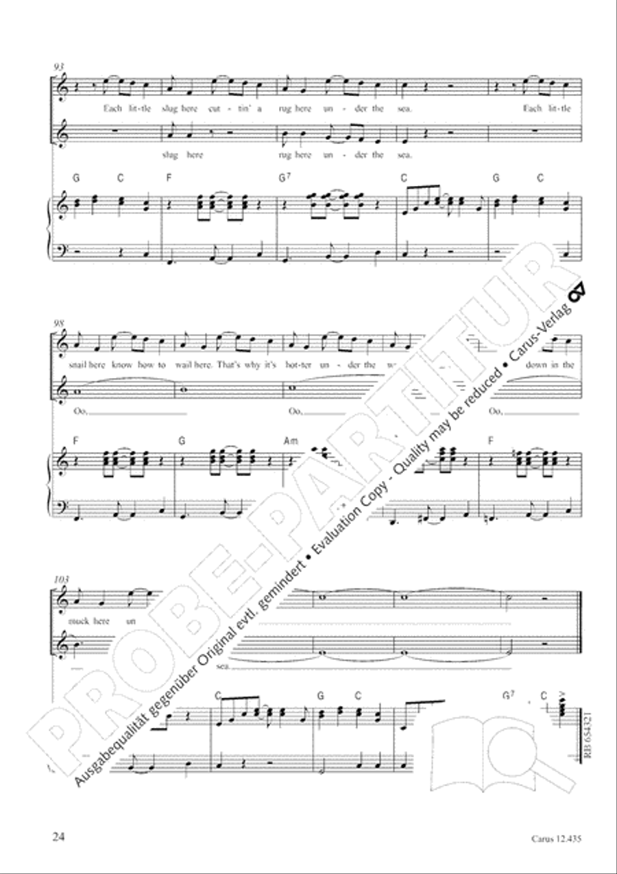 Songs from Disney films (Mary Poppins / The little Mermaid / Tangled). chorissimo! MOVIE vol. 3 Choir scores gallery preview page 25