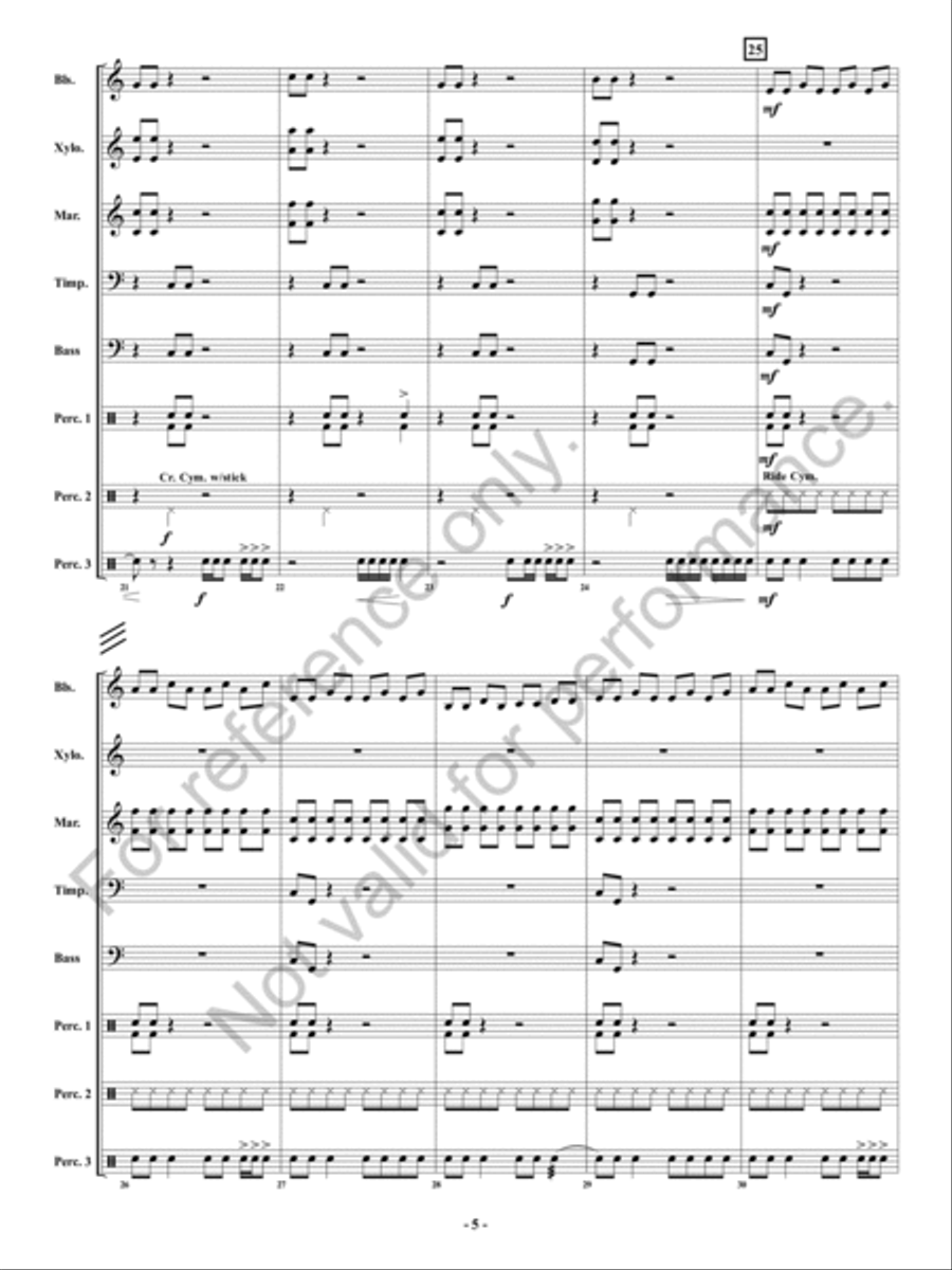 Comets Percussion Ensemble scores gallery preview page 6