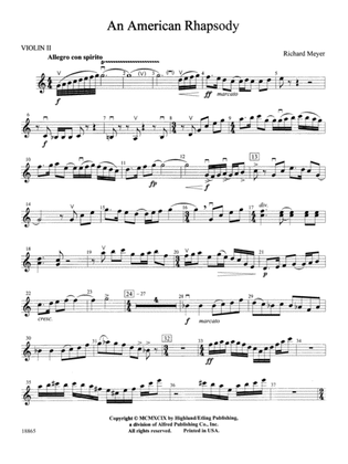 An American Rhapsody: 2nd Violin