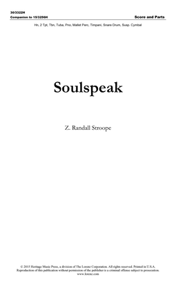 Soulspeak - Score and Parts