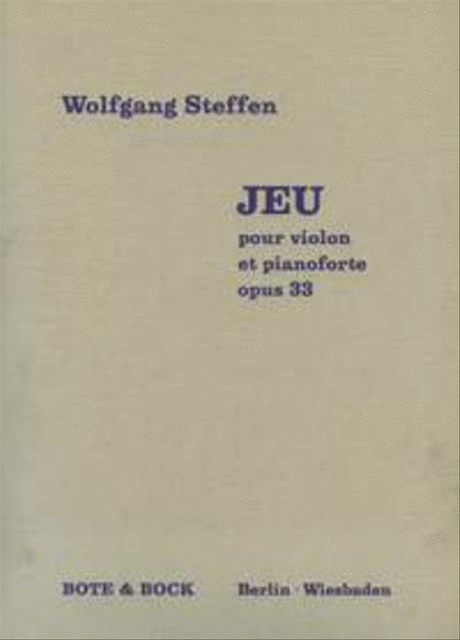 Jeu op. 33 Violin Solo scores gallery preview page 1
