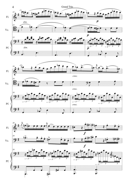 Trio for Piano and 2 Flutes, Op.119 Movement I Allegro moderato (G major) image number null