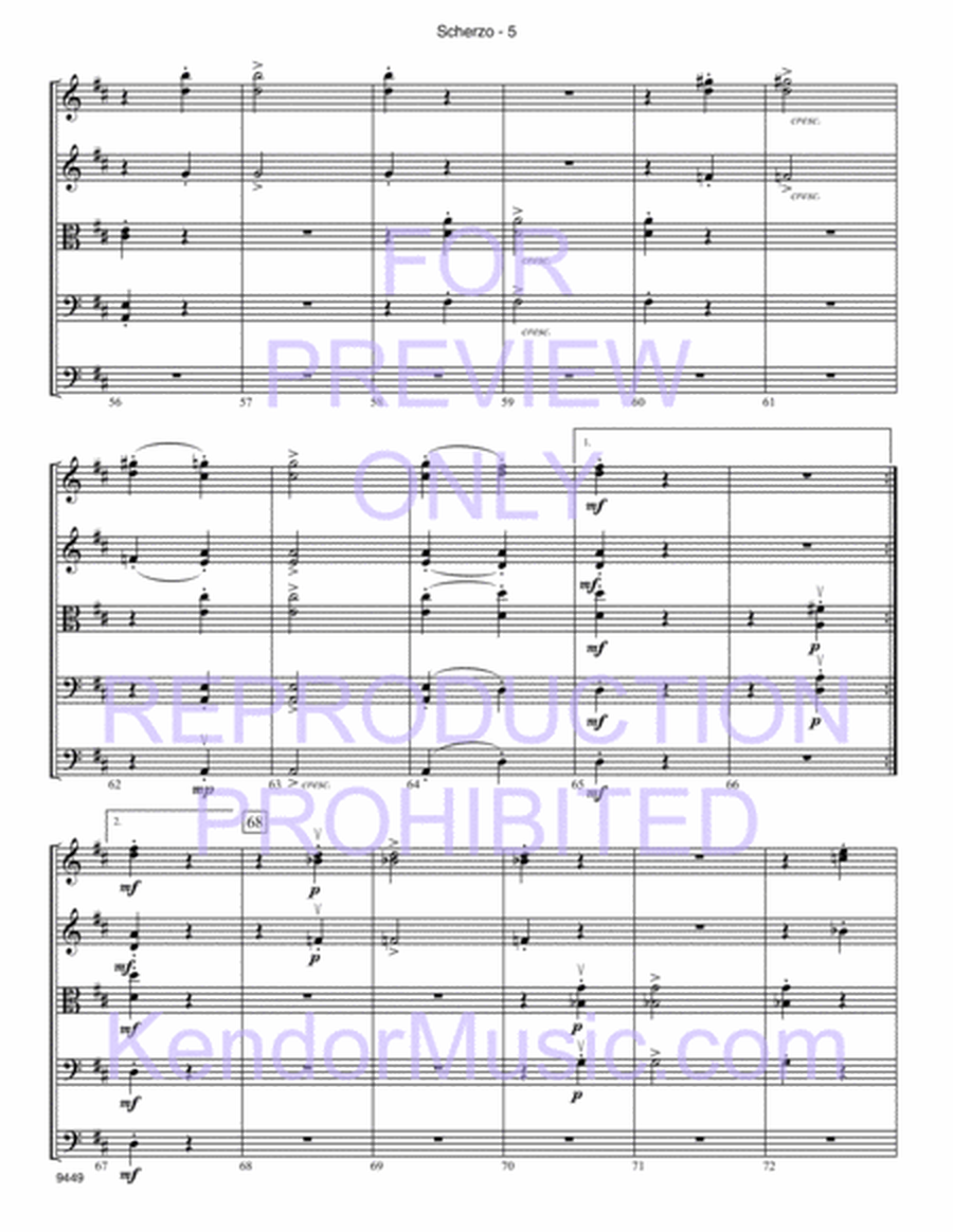 Scherzo (3rd Movement From Symphony No. 1) (Full Score)