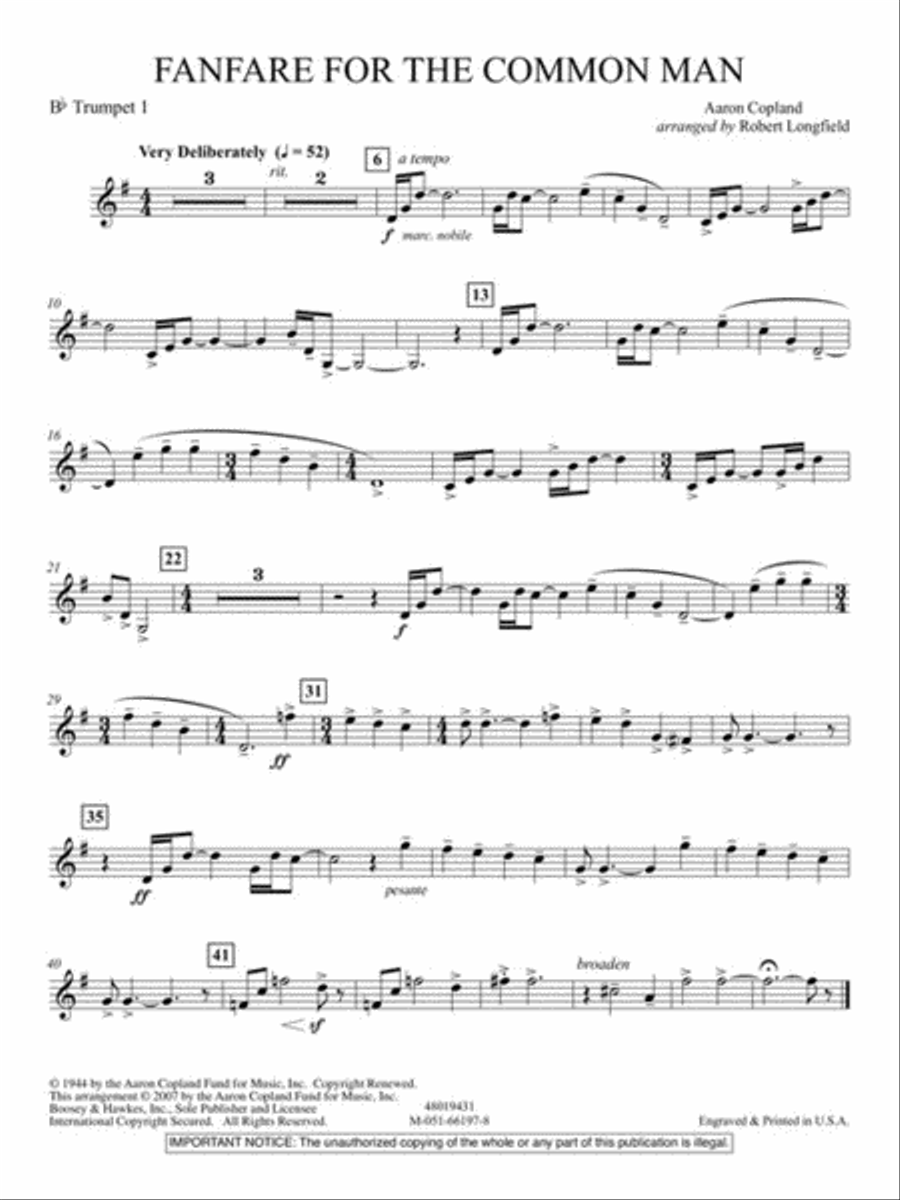 Fanfare for the Common Man Concert Band scores gallery preview page 6
