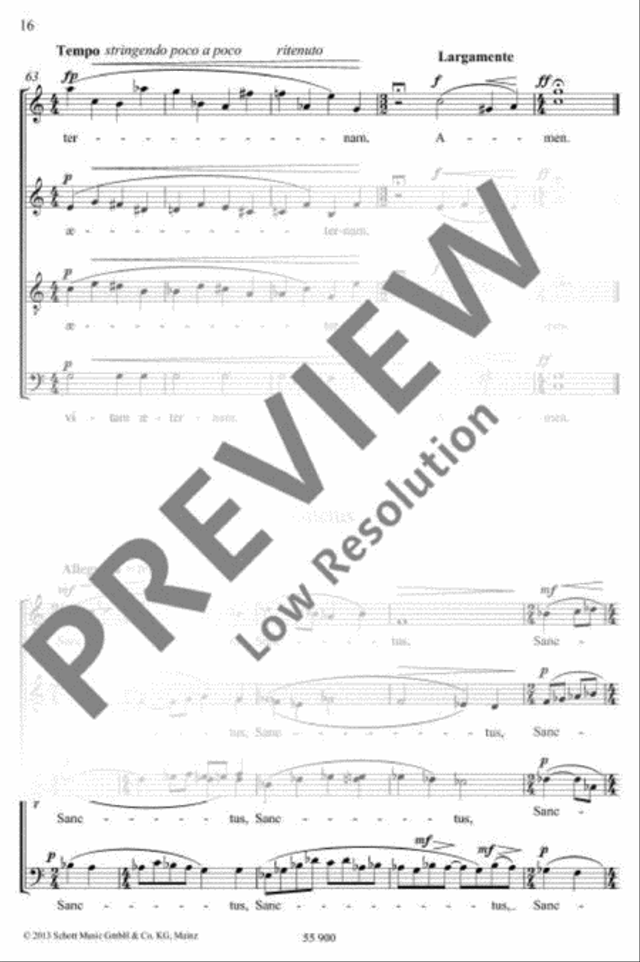 Missa brevis 4-Part scores gallery preview page 17