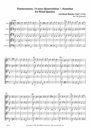 Turmsonaten. 24 neue Quatrizinien 7. Sonatina for Wind Quintet