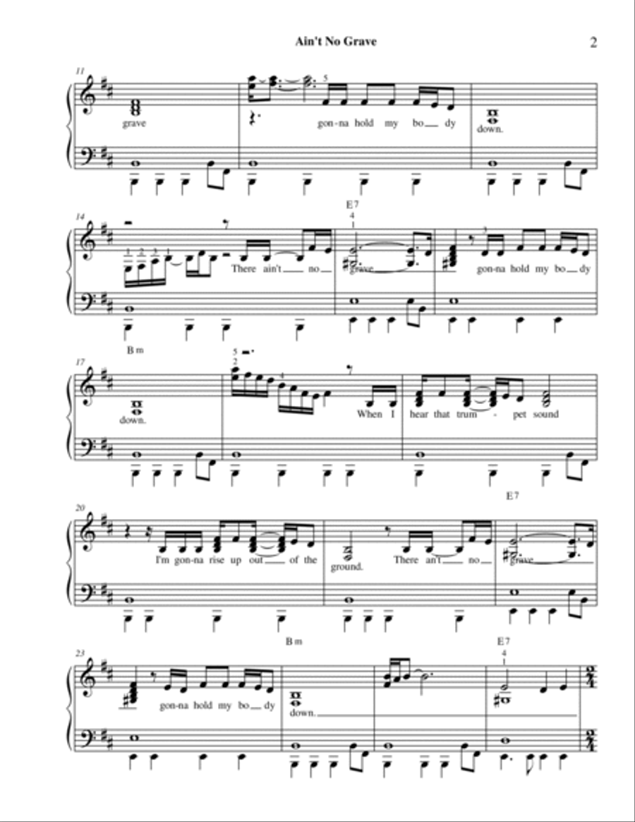 Ain't No Grave Voice scores gallery preview page 3