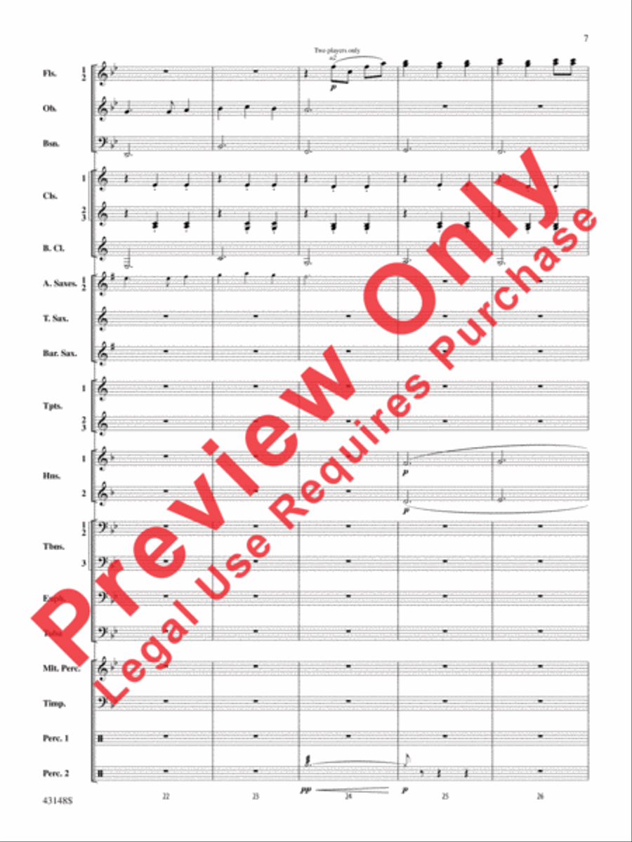 Of Sea and Song Concert Band scores gallery preview page 8