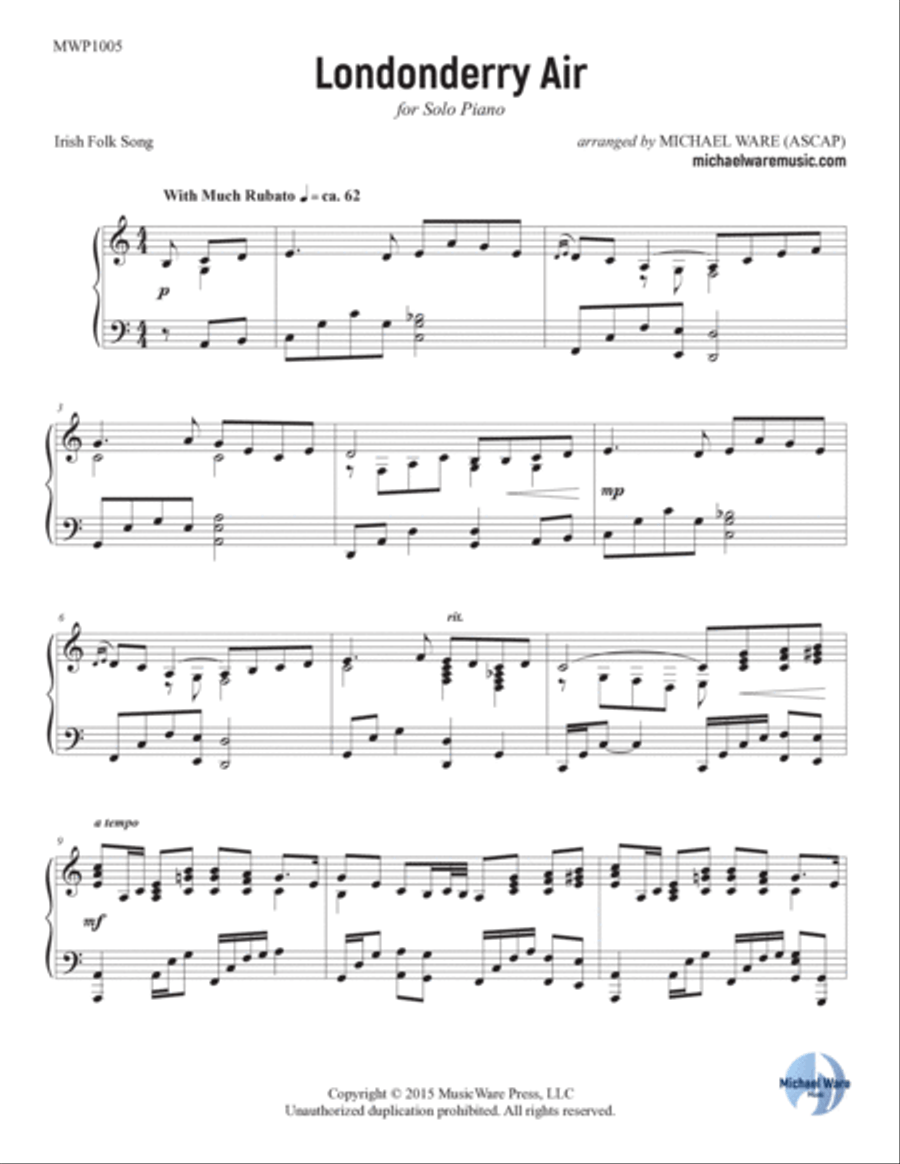 Londonderry Air (solo piano) Londonderry Air (solo piano) Piano Solo scores gallery preview page 2