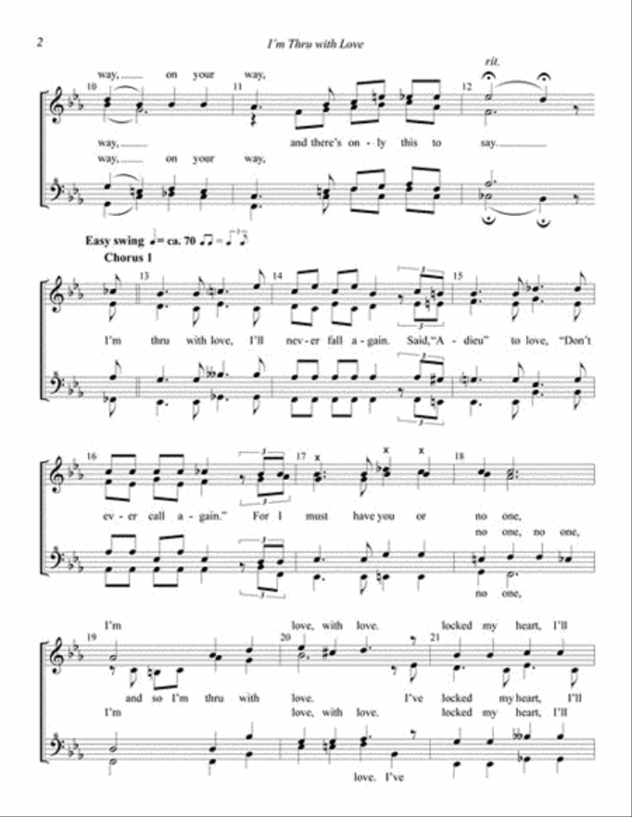 I'm Thru with Love SSAA scores gallery preview page 3