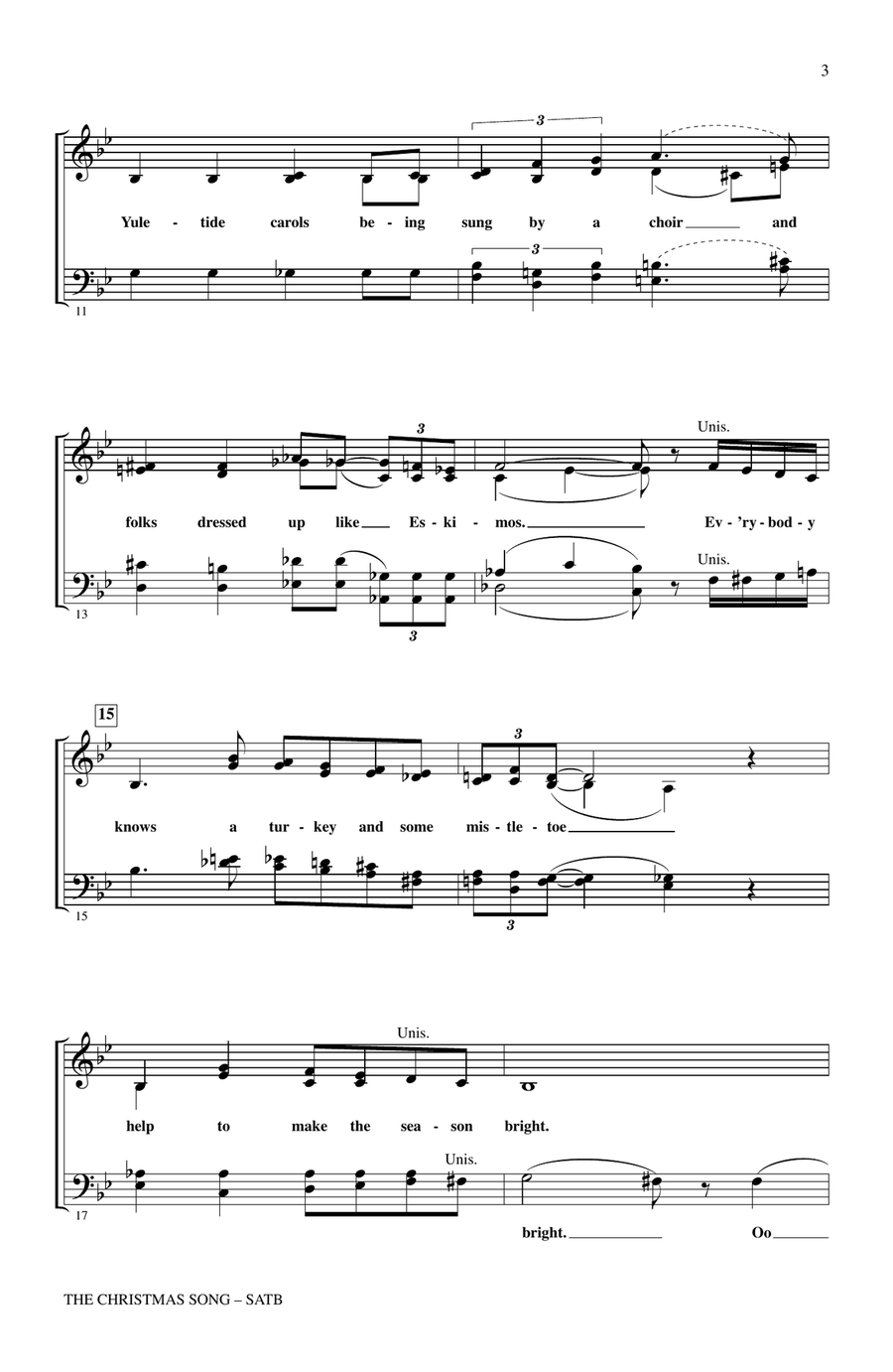 The Christmas Song (Chestnuts Roasting On An Open Fire) 4-Part scores gallery preview page 2