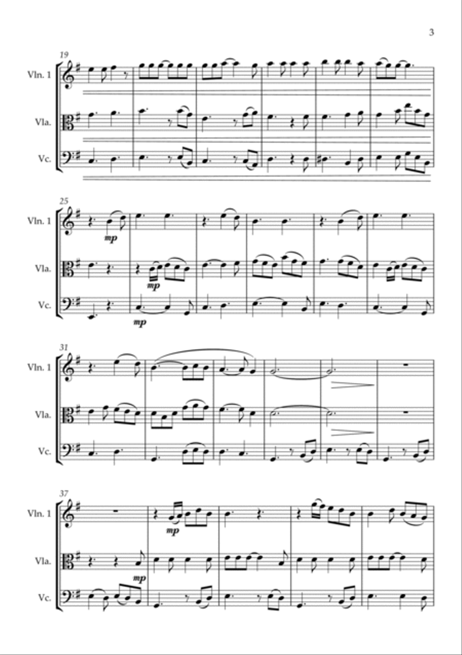 Hallelujah String Trio scores gallery preview page 5