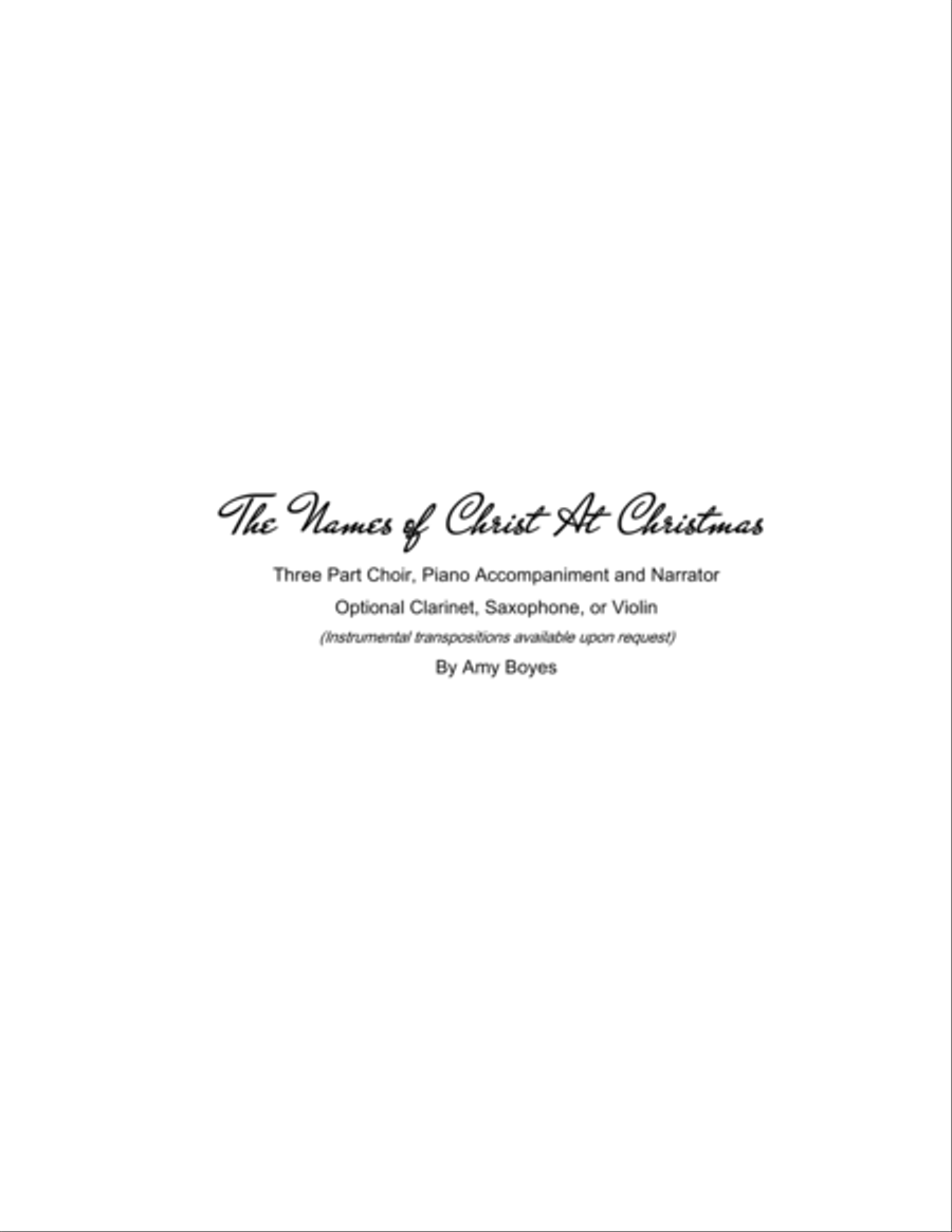 The Names of Christ At Christmas 3-Part scores gallery preview page 1