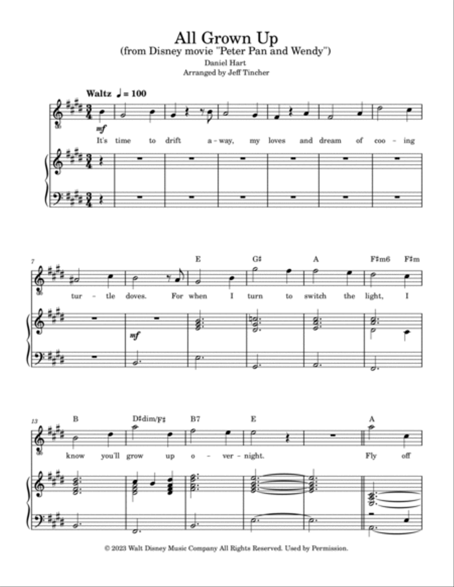 All Grown Up Piano, Vocal, Guitar scores gallery preview page 2