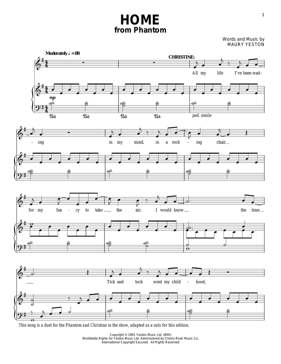 Home Piano, Vocal scores gallery preview page 1