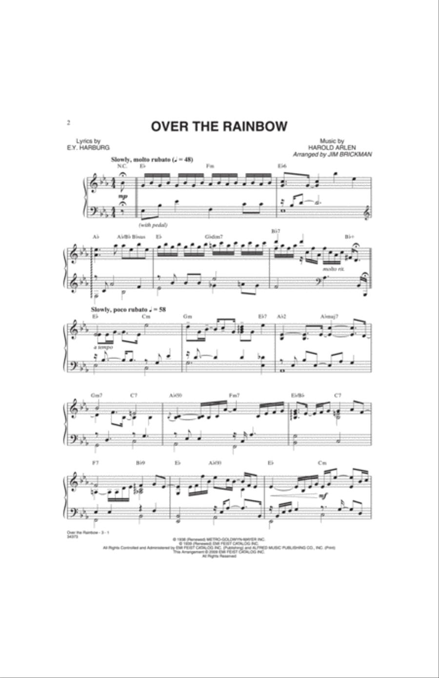 Over the Rainbow Small Ensemble scores gallery preview page 2
