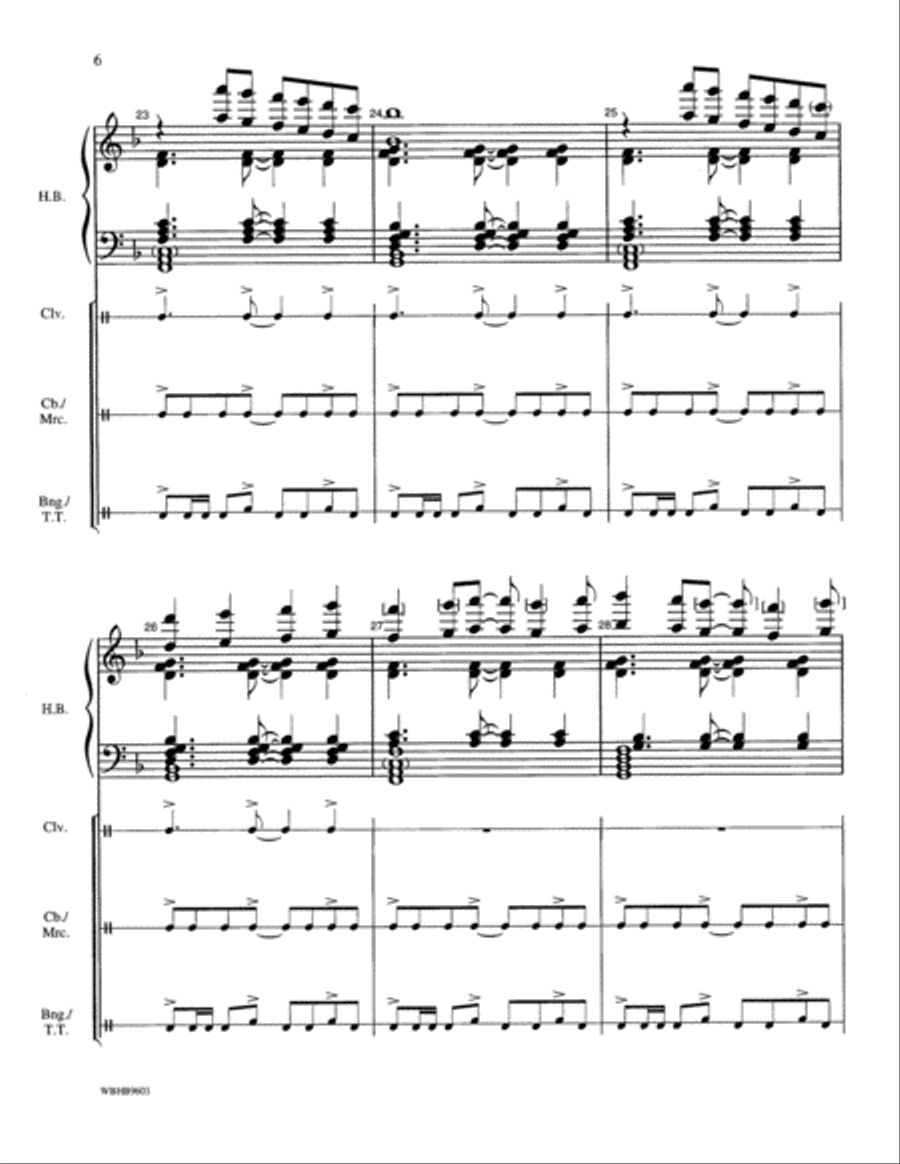 The Lion Sleeps Tonight Handbell Choir scores gallery preview page 6