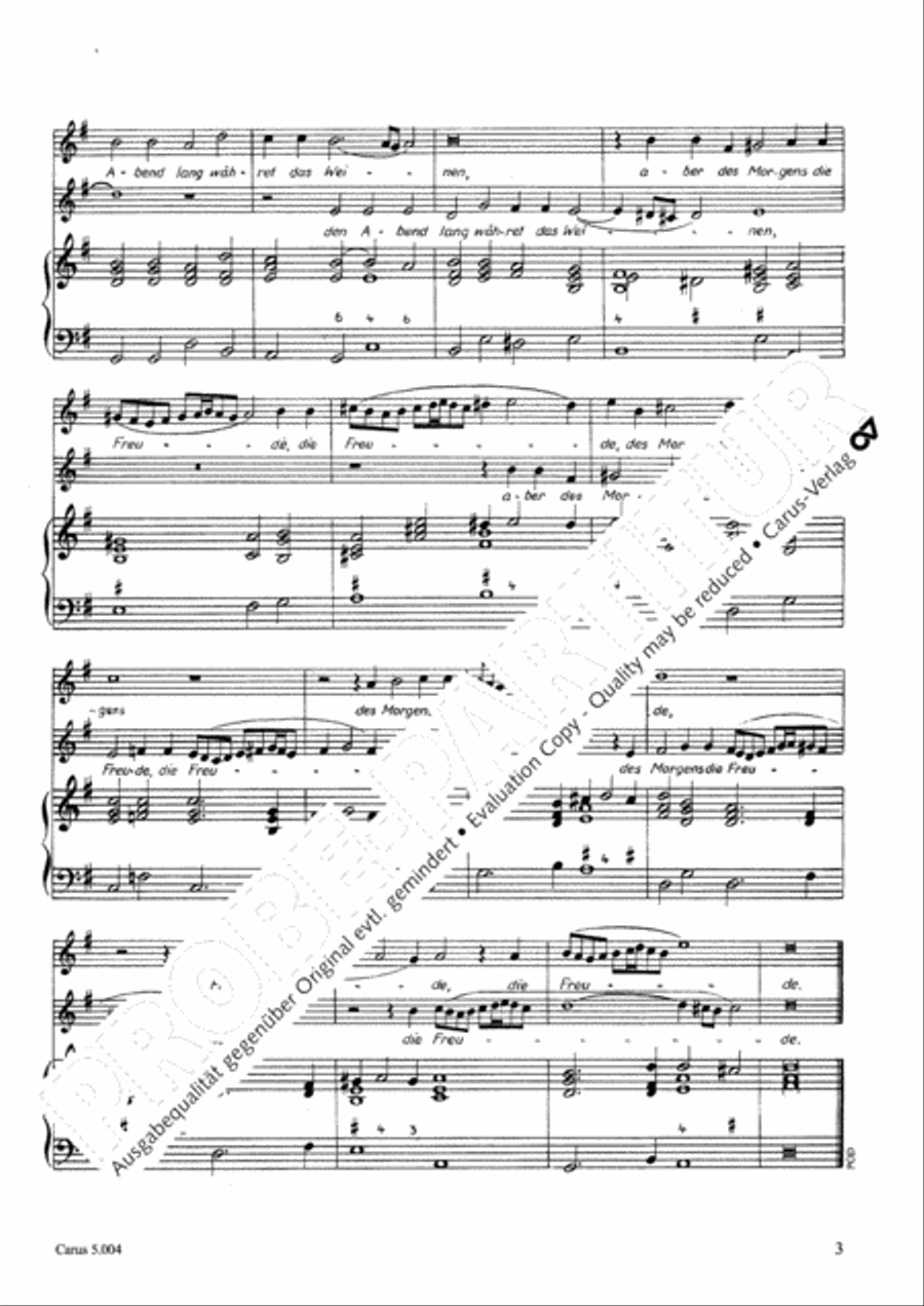 O holy ones, sing praise to the lord god (Ihr Heiligen, lobsinget) SA scores gallery preview page 4
