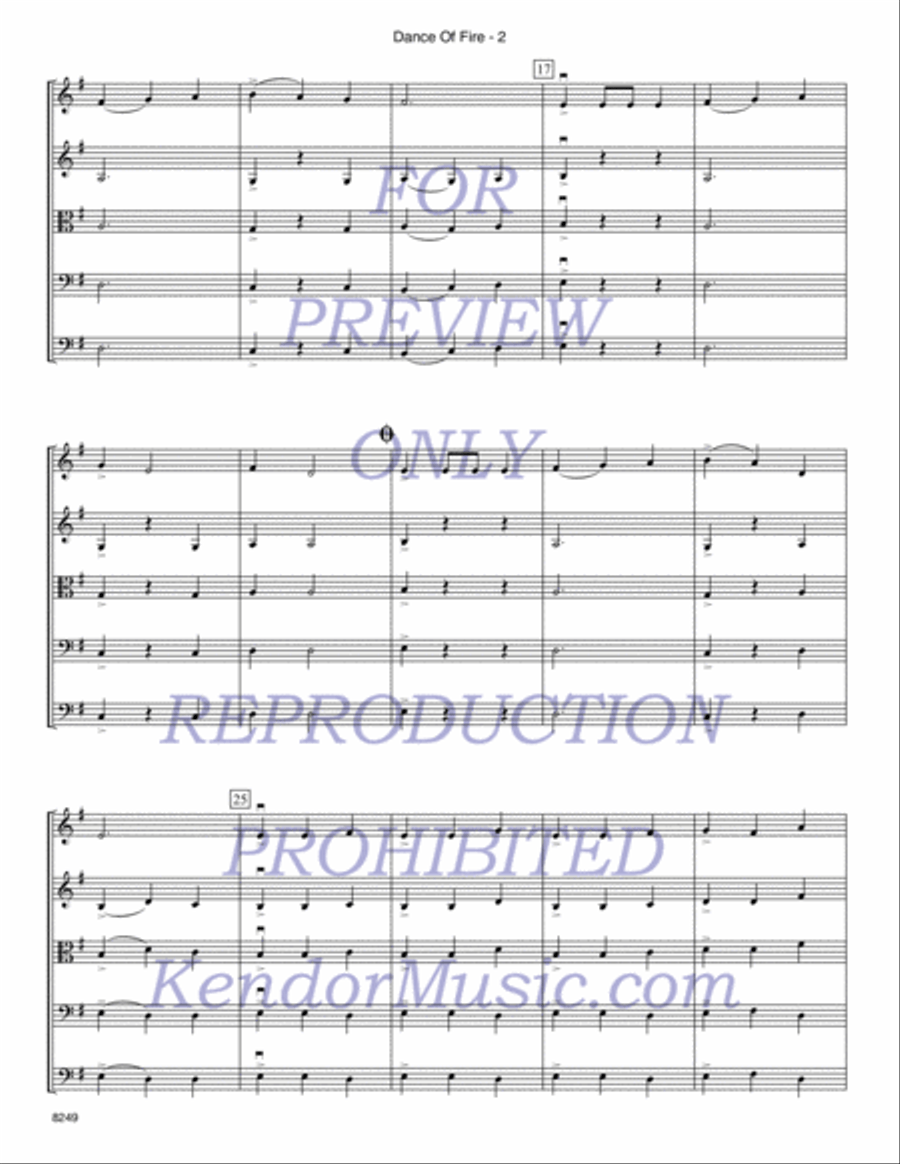 Dance Of Fire String Orchestra scores gallery preview page 3