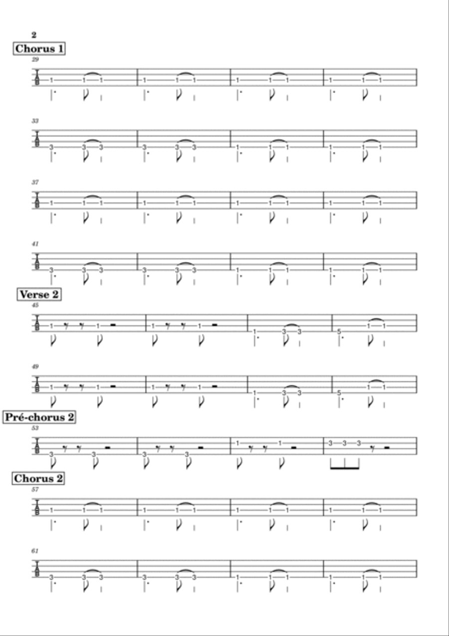 The Best (Simply The Best) Guitar Tablature scores gallery preview page 2