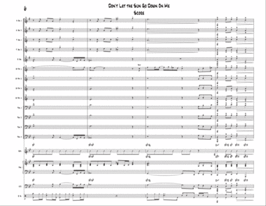 Don't Let The Sun Go Down On Me Jazz Ensemble scores gallery preview page 6