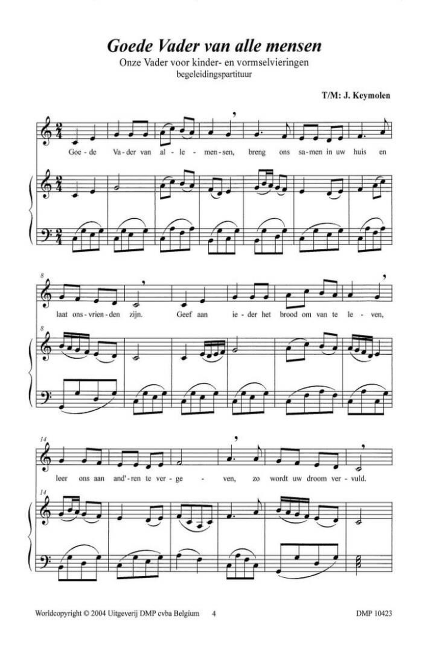 Goede Vader Van Alle Mensen Unison Choir scores gallery preview page 2
