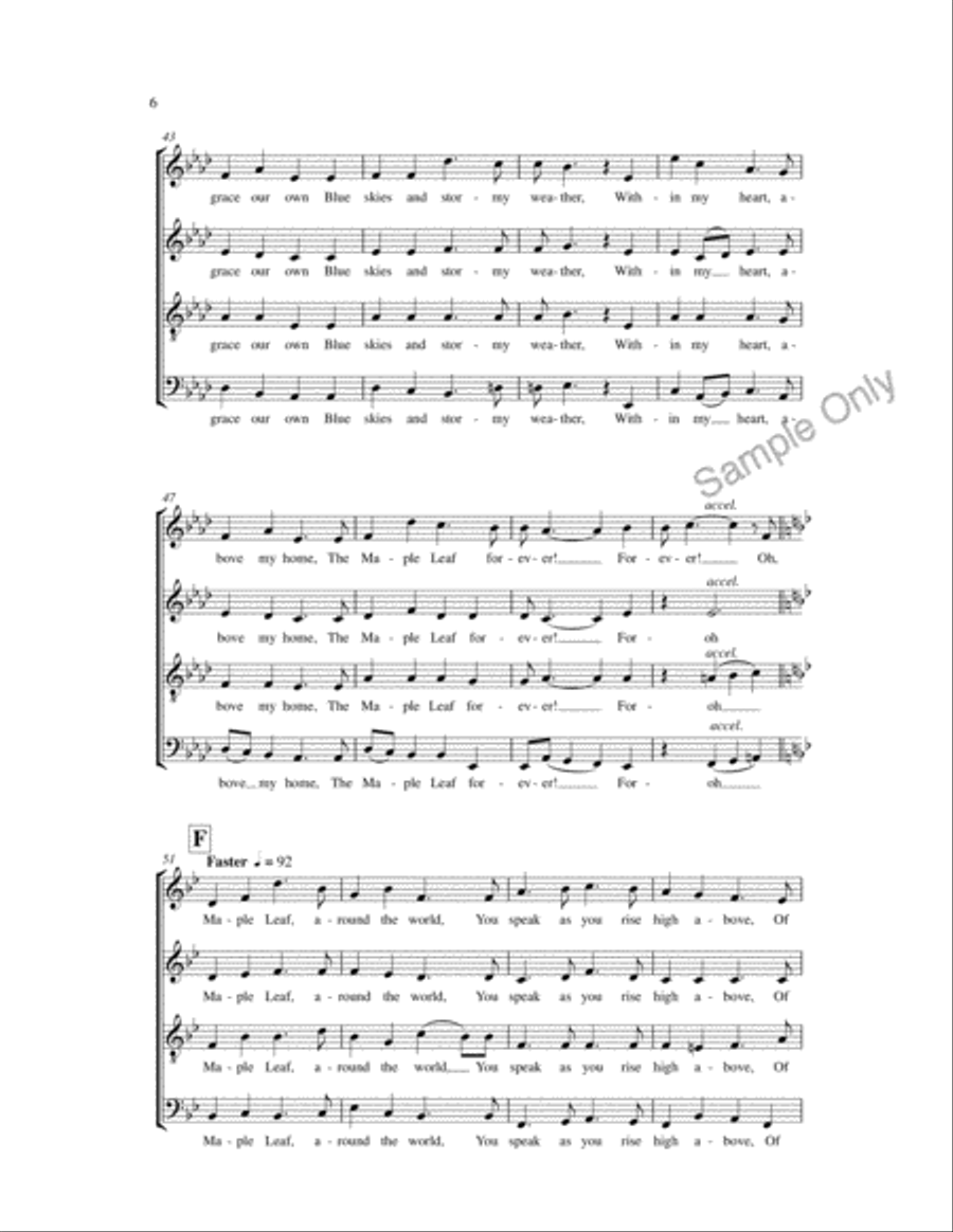 Maple Leaf Forever 4-Part scores gallery preview page 5
