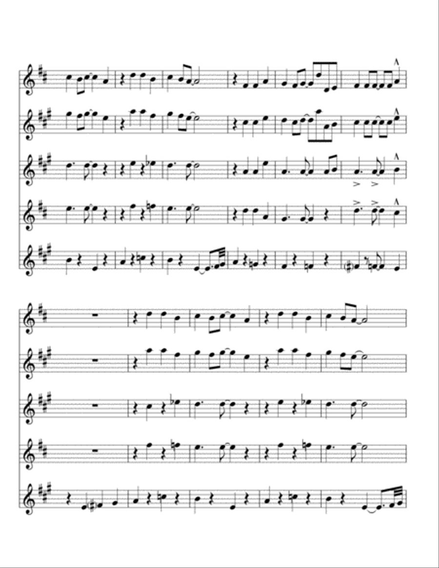 The Muppet Show Theme Woodwind Quartet scores gallery preview page 2