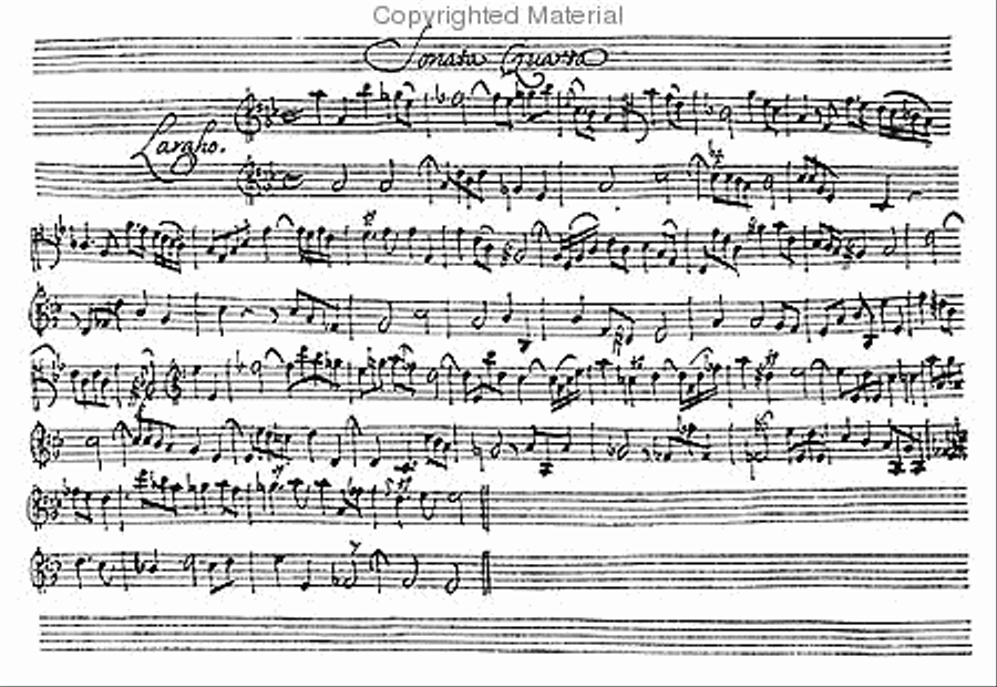 Sonata for solo cello (and continuo bass). MS, 1725 Piano and Keyboard scores gallery preview page 2