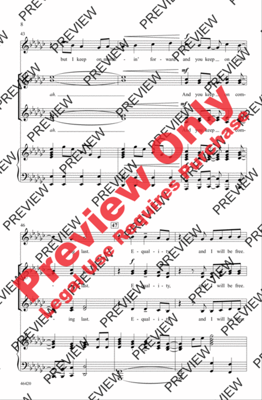 Equality Women's Choir scores gallery preview page 8